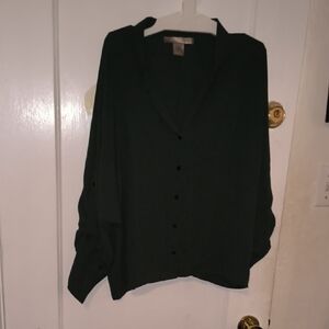 Forever 21 | Forest Green Button-Up Blouse